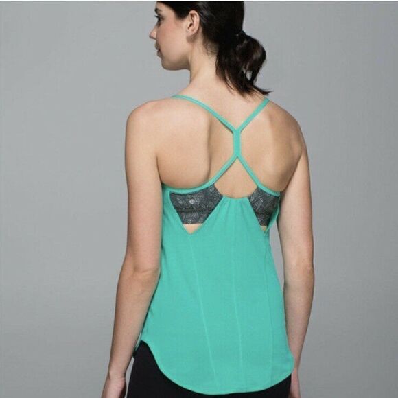 Lululemon Roll Out Tank Bali Breeze Gator Green - Picture 8 of 9
